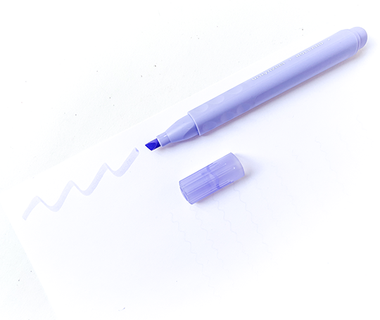 Gros surligneur fluo aux tons pastel