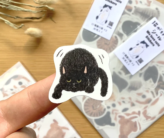 Autocollants flakes - We love cats