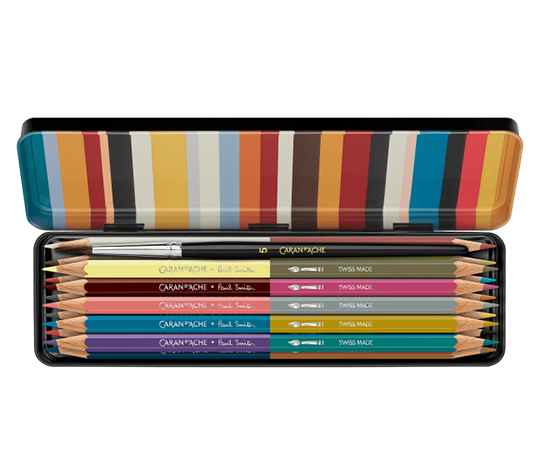 Caran d'Ache - boîte de 12 crayons bicolores aquarellables Paul Smith