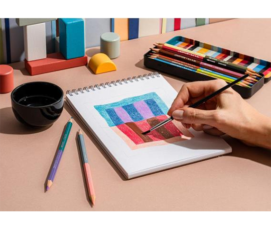 Caran d'Ache - boîte de 12 crayons bicolores aquarellables Paul Smith