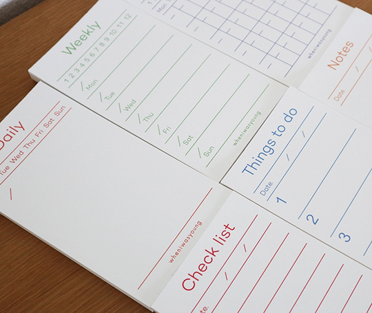 Bloc-notes Check list