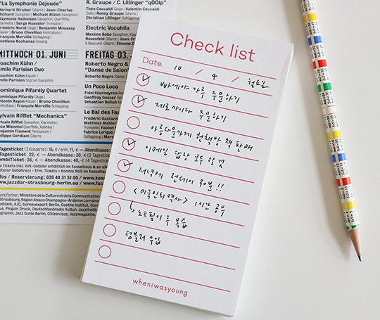 Bloc-notes Check list