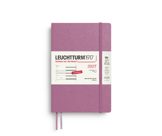 Leuchtturm - agenda FR 2027 B6+ - souple semaine&notes - Dusty Rose