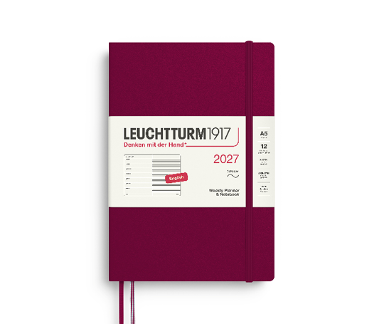 Leuchtturm - agenda 2027 A5 - souple semaine&notes - Port Red