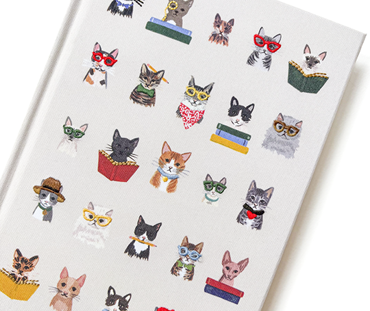 Rifle Paper Co - Journal à couverture brodée Chats