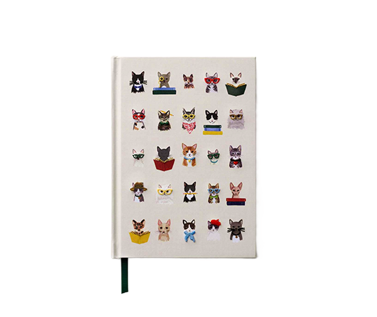 Rifle Paper Co - Journal à couverture brodée Chats