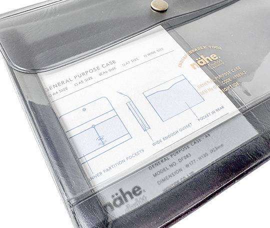 Pochette Nähe A6 - gris transparent