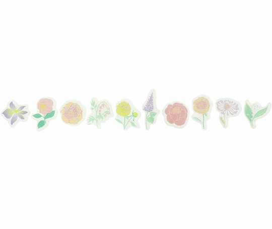 Washi stickers - Fleurs pastel