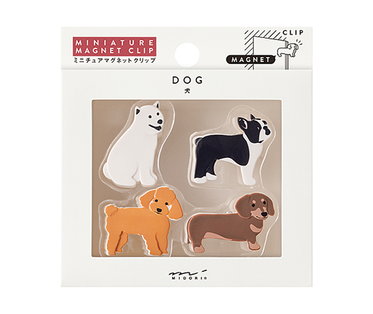 Midori - 4 aimants clip Dogs