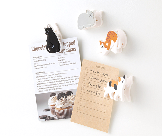 Midori - 4 aimants clip Cats