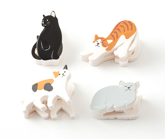 Midori - 4 aimants clip Cats
