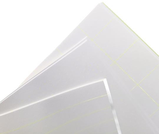 Carnet souple à couverture gaufrée et réglure mixte - Jaune fluo