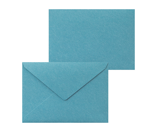 Midori letterpress - set de papier à lettres & enveloppes - Frame blue