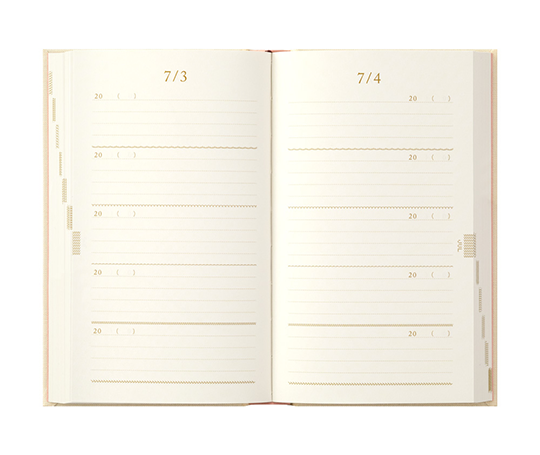 Midori - 5 Year diary brodé d'un motif à fleurs