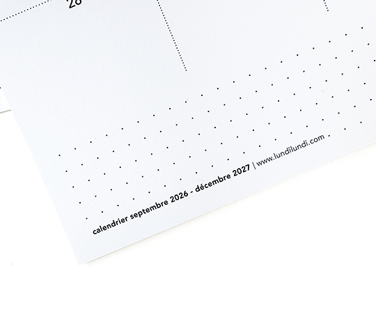 Calendrier 2026-2027 by Lundi - 16 mois