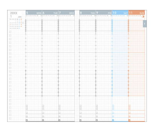 Jibun Techo - Agenda Diary 2027 - Green