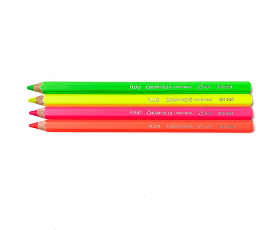 Caran d'Ache - gros crayon surligneur fluo