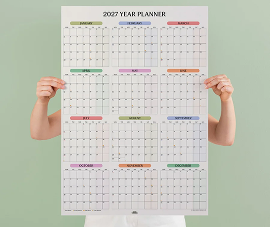 Calendrier 2027 - Affiche A1 (grille) portrait