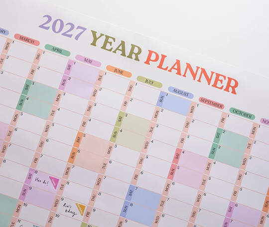 Calendrier 2027 - Affiche A1 (portrait)