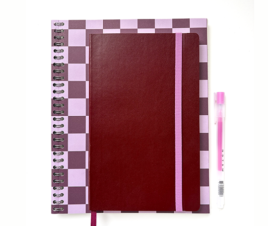 Notem - carnet FLOW à couverture en simili cuir - Brown