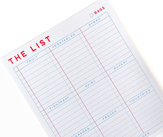 Crispin Finn Bloc-notes "The List"