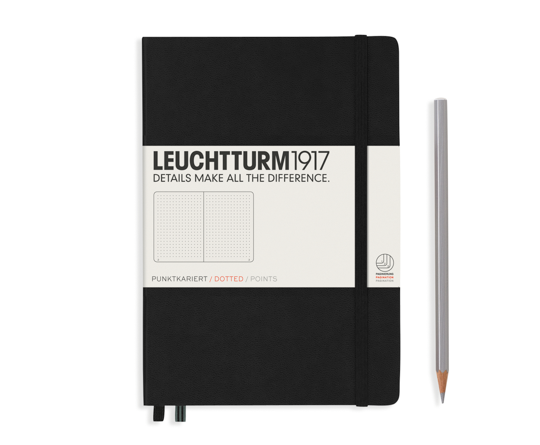 Leuchtturm carnet A5 rigide - Black