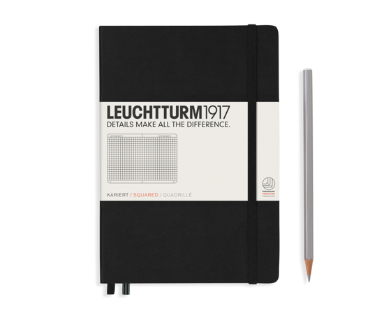 Leuchtturm carnet A5 rigide - Black