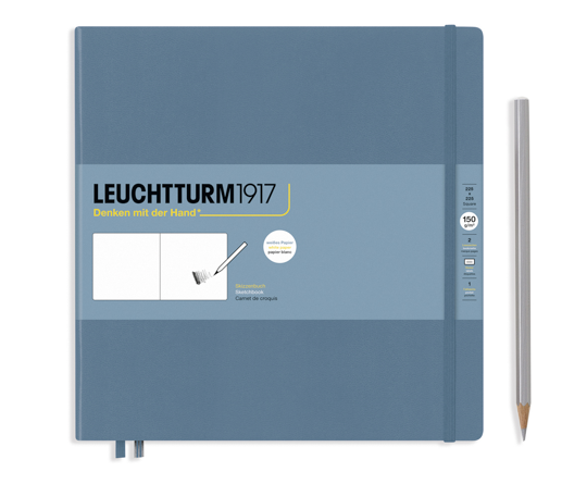 Leuchtturm carnet de croquis carré - Stone Blue