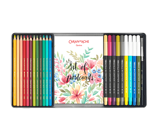 Caran d'Ache - Botanical Set 24 produits et 1 atelier créatif en ligne