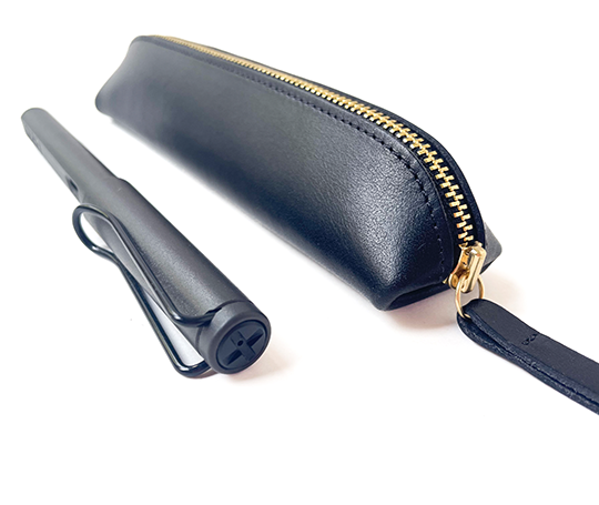 Petit plumier en cuir - Noir