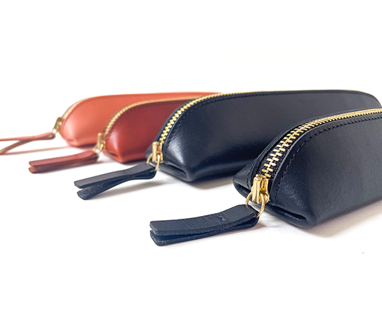 Petit plumier en cuir - Noir