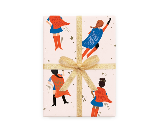 Rifle 3 feuilles de papier cadeau - Super Mom