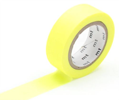 MT uni - washi tape Shocking yellow (fluo)