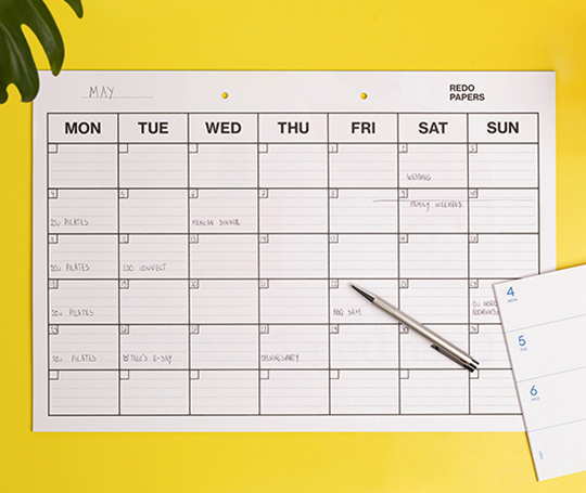 Redopapers - Planner mensuel