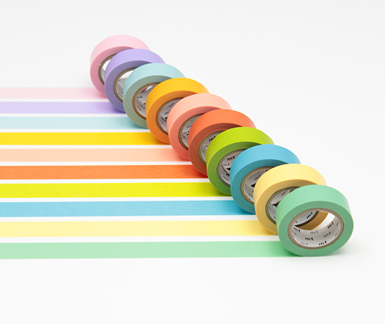 MT assortiment de washi tapes - 10 couleurs vives