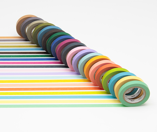 MT assortiment de washi tapes - 20 couleurs vives