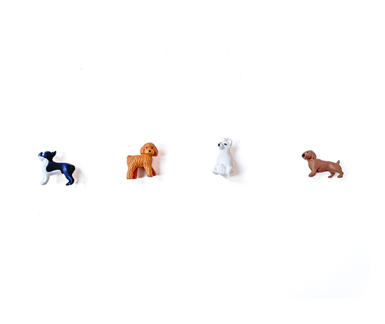Midori 4 mini aimants - Dogs