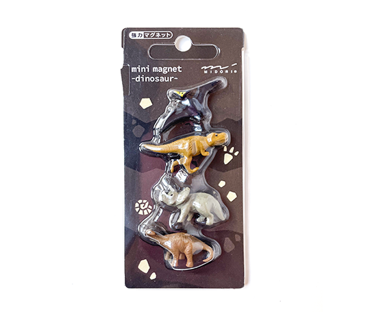 Midori 4 mini aimants - Dinosaur