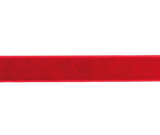 Ruban de velours rouge - 16 mm