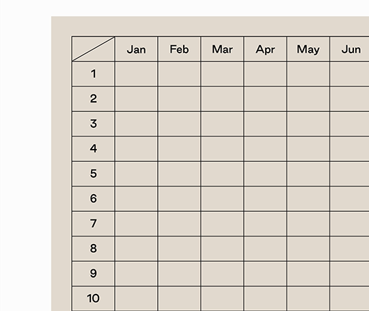 Calendrier Yearless naturel