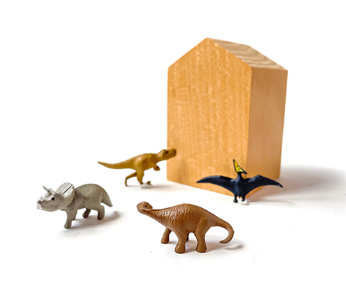 Midori 4 mini aimants - Dinosaur