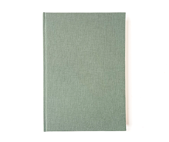 Carnet toilé A5 - vert de gris