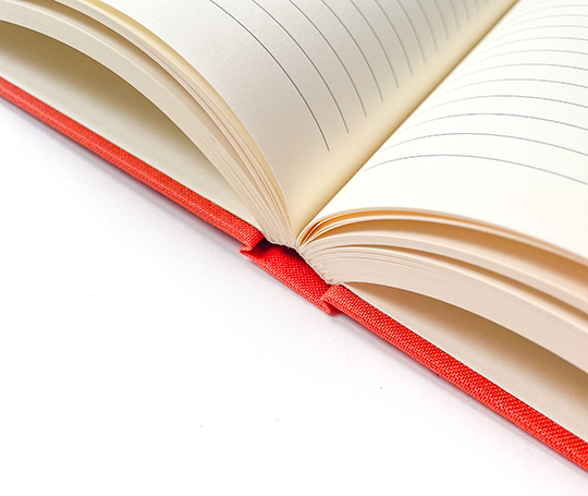 Carnet toilé A5 - orange doux