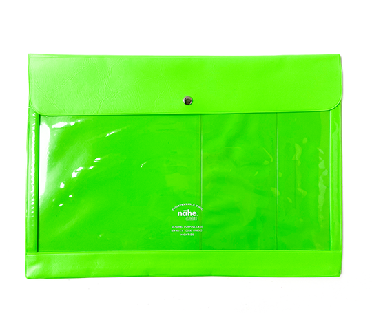 Pochette Nähe A4 - vert fluo
