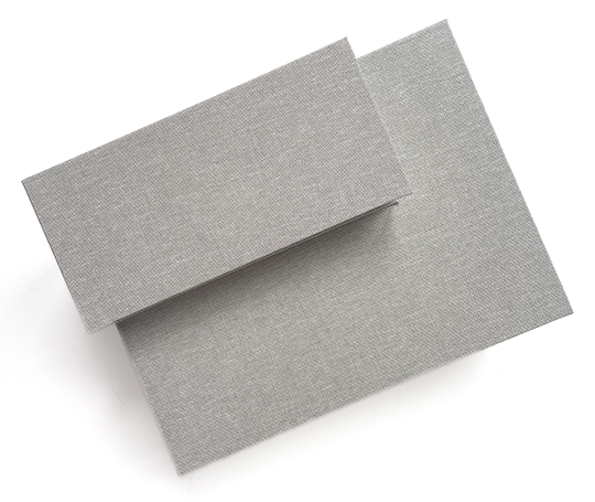 Boîte livre toilée - chiné gris