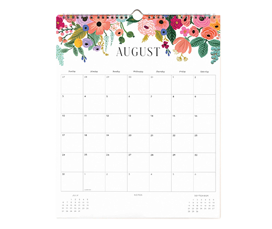 Rifle Paper Co - calendrier 2025 - Roses