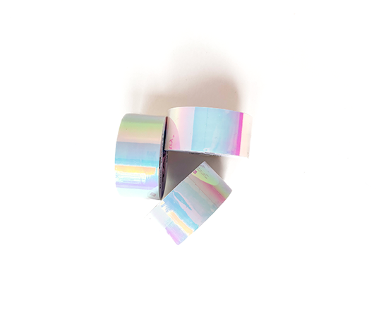 Tape miroir arc-en-ciel - Blanc