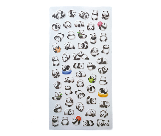 Planche d'autocollants - Pandas