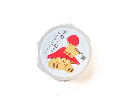 Washi tape 18 mm - Chats champignon