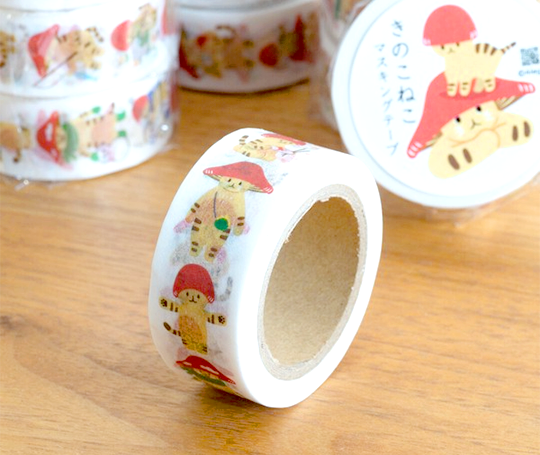 Washi tape 18 mm - Chats champignon